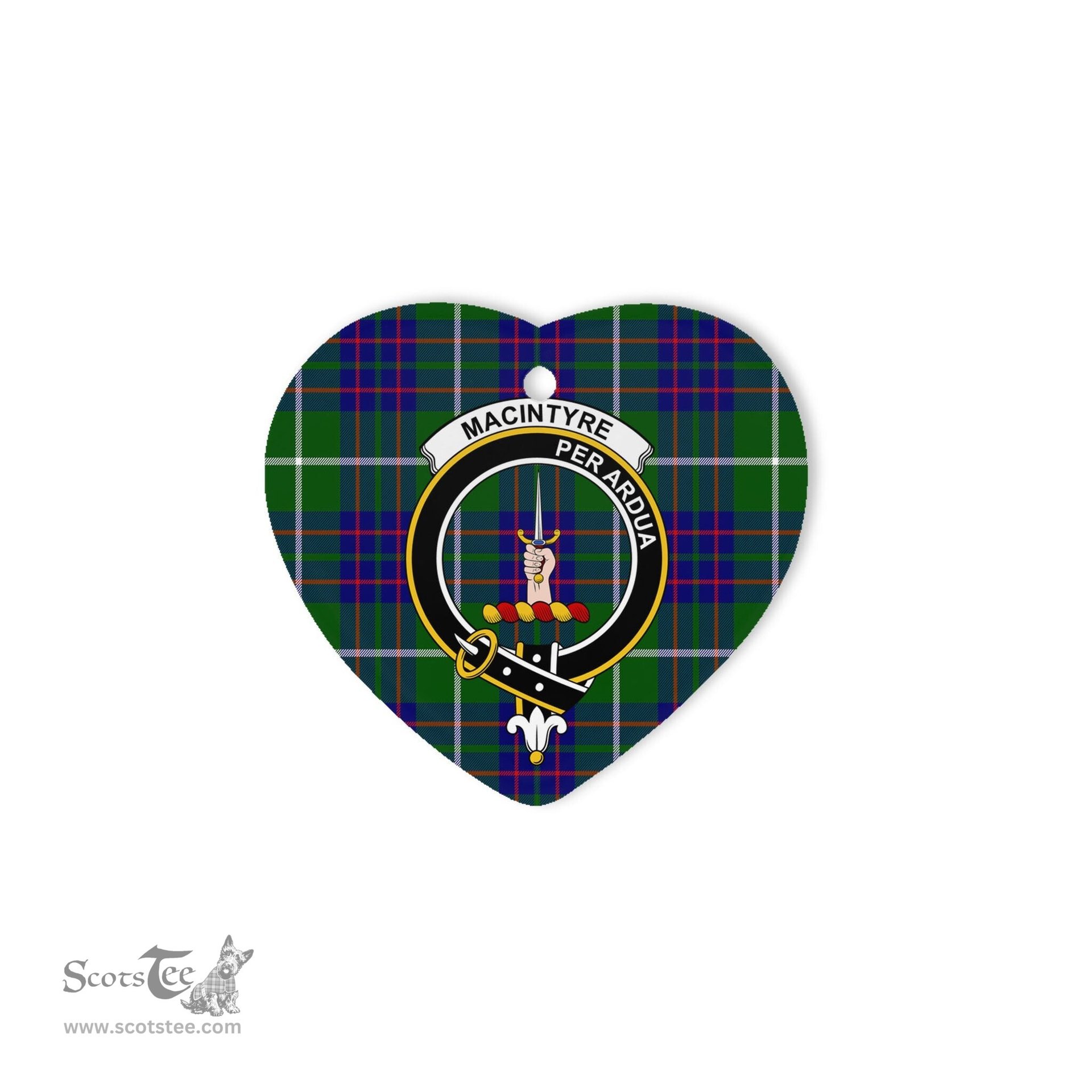 MacIntyre Scottish Clan Plaid Ornament Gift. Christmas Tree Ornament MacIntyre Clan Tartan Ornament Great Christmas Ornaments Gift Heart Ornament - Scotstee Shop