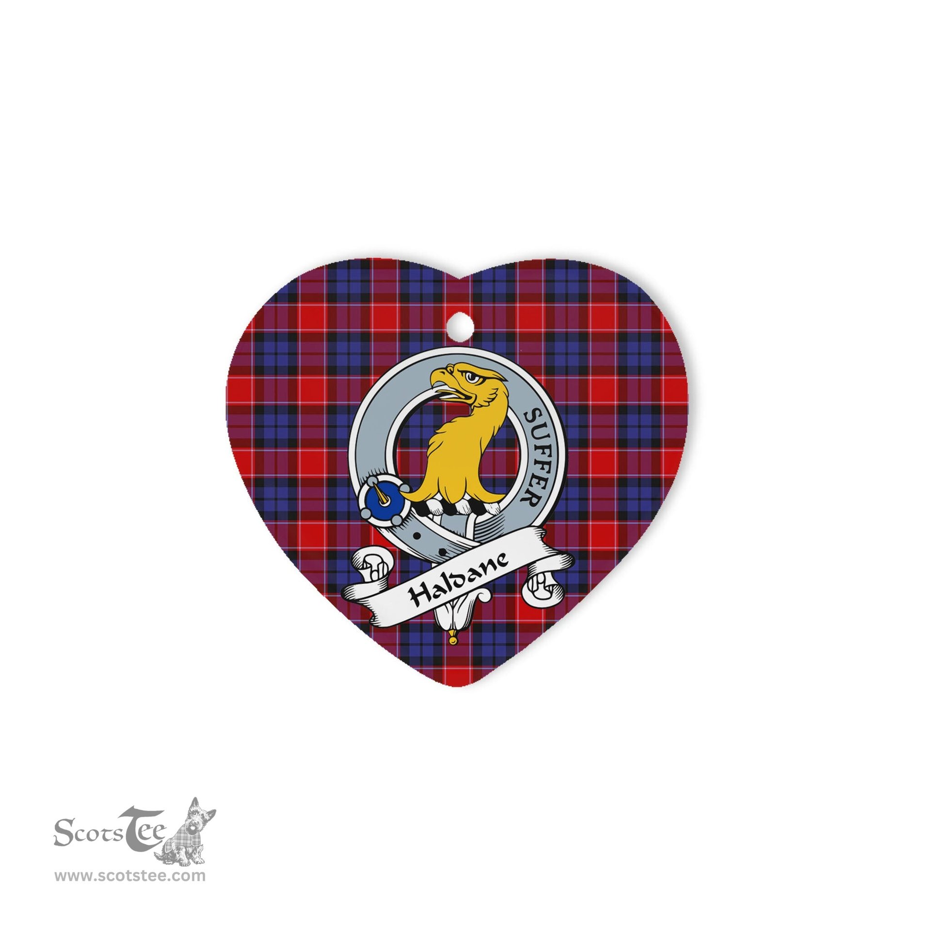 Haldane Scottish Clan Badge Plaid Christmas Ornaments Gift Heart Ornament Haldane Clan Tartan Ornaments, Plaid Ornament, christmas Ornament, plaid christmas ornament