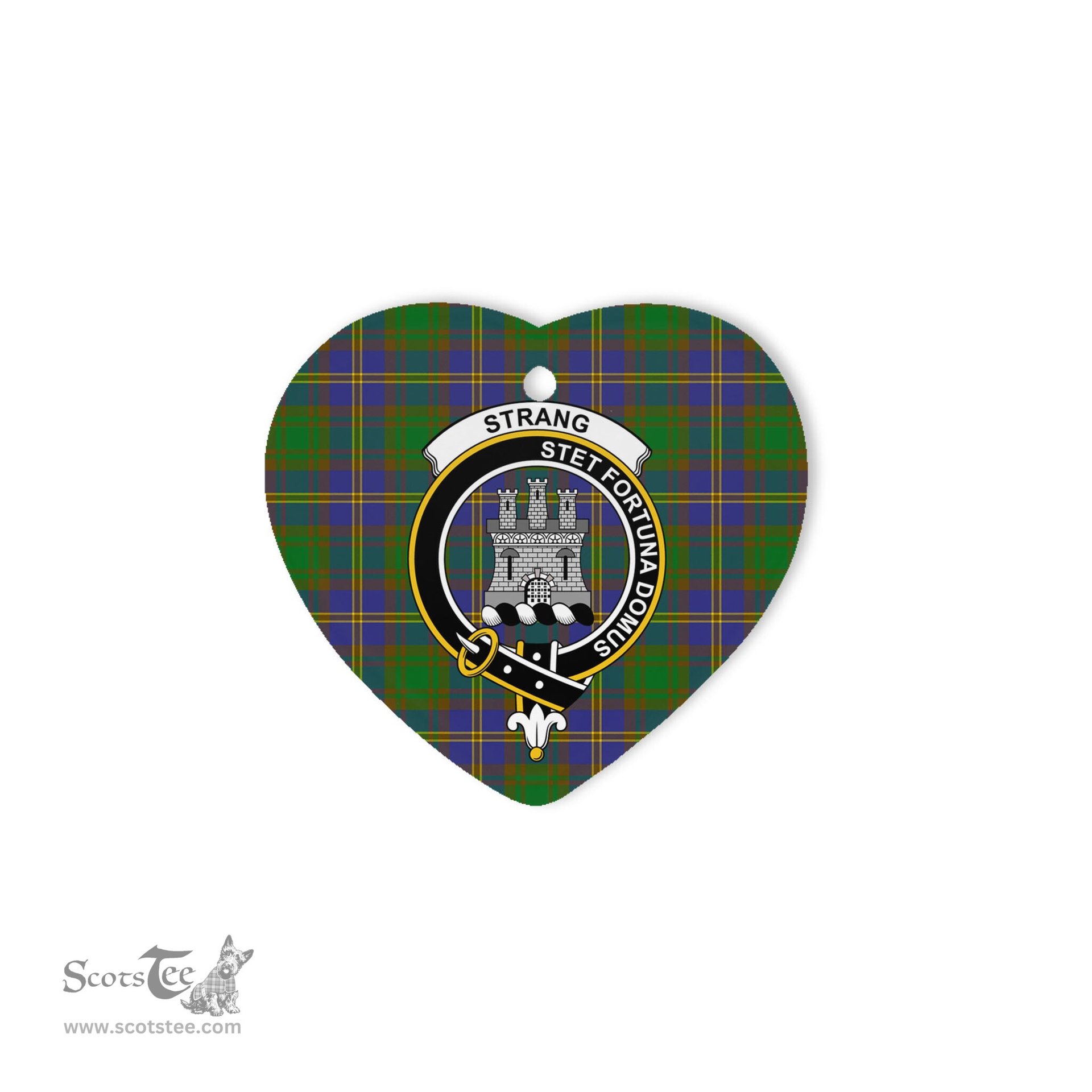 Strang Scottish Clan Plaid Ornament Gift. Christmas Tree Ornament Strang Christmas Ornament, Christmas Heart Ornament, Plaid Heart Ornament, Tartan Ornament, Tartan Heart Ornament
