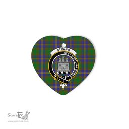 Strang Scottish Clan Plaid Ornament Gift. Christmas Tree Ornament Strang Christmas Ornament, Christmas Heart Ornament, Plaid Heart Ornament, Tartan Ornament, Tartan Heart Ornament