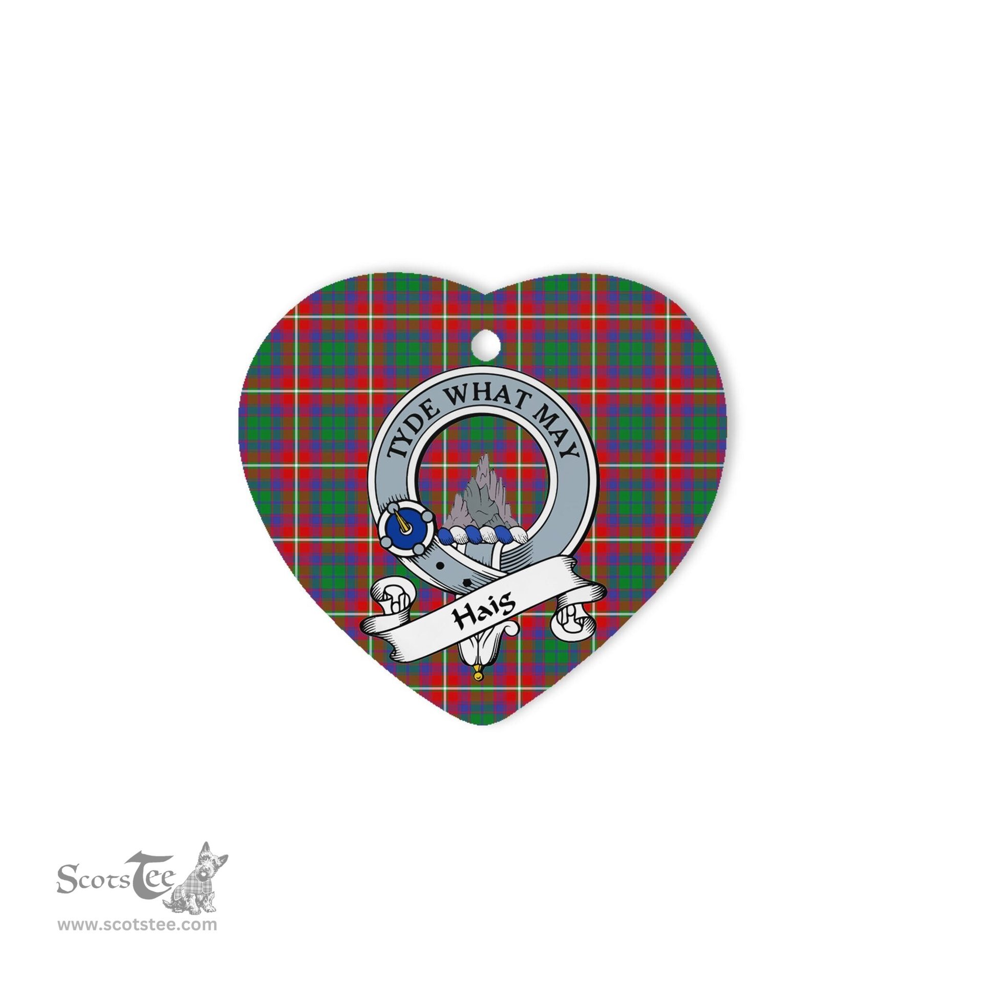 Haig Scottish Clan Badge Plaid Ornament Gift. Christmas Tree Ornament Haig Clan Tartan Ornament Great Christmas Ornaments Gift Heart Ornament