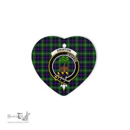 Swinton Scottish Clan Plaid Ornament Gift. Christmas Tree Ornament Swinton Christmas Ornament, Christmas Heart Ornament, Plaid Heart Ornament, Tartan Ornament, Tartan Heart Ornament