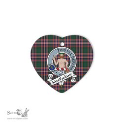 MacFarlane Scottish Clan Badge Plaid Ornament Gift. Christmas Tree Ornament MacFarlane Clan Tartan Ornament Great Christmas Ornaments Gift Heart Ornament