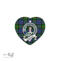Paterson Scottish Clan Badge Plaid Christmas Ornaments Gift Heart Ornament Paterson Clan Tartan Ornaments, Plaid Ornament, christmas Ornament, plaid christmas ornament