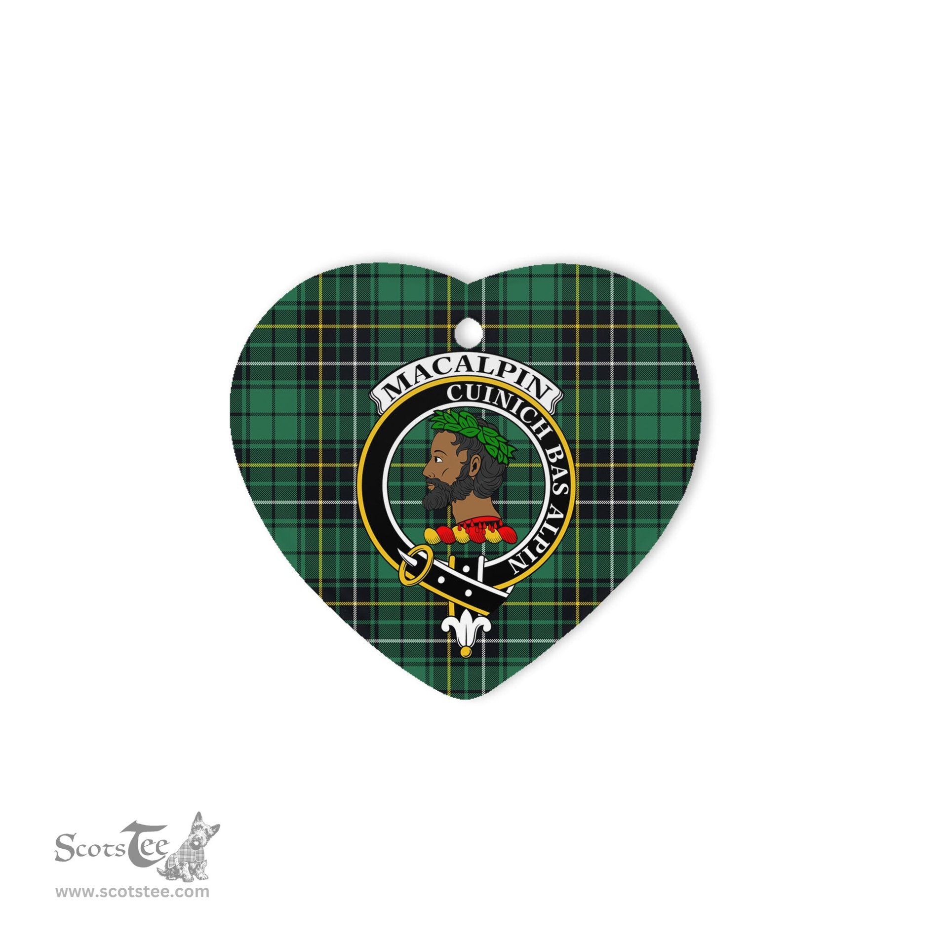 MacAlpine Scottish Clan Plaid Ornament Gift. Christmas Tree Ornament MacAlpine Christmas Ornament, Christmas Heart Ornament, Plaid Heart Ornament, Tartan Ornament, Tartan Heart Ornament