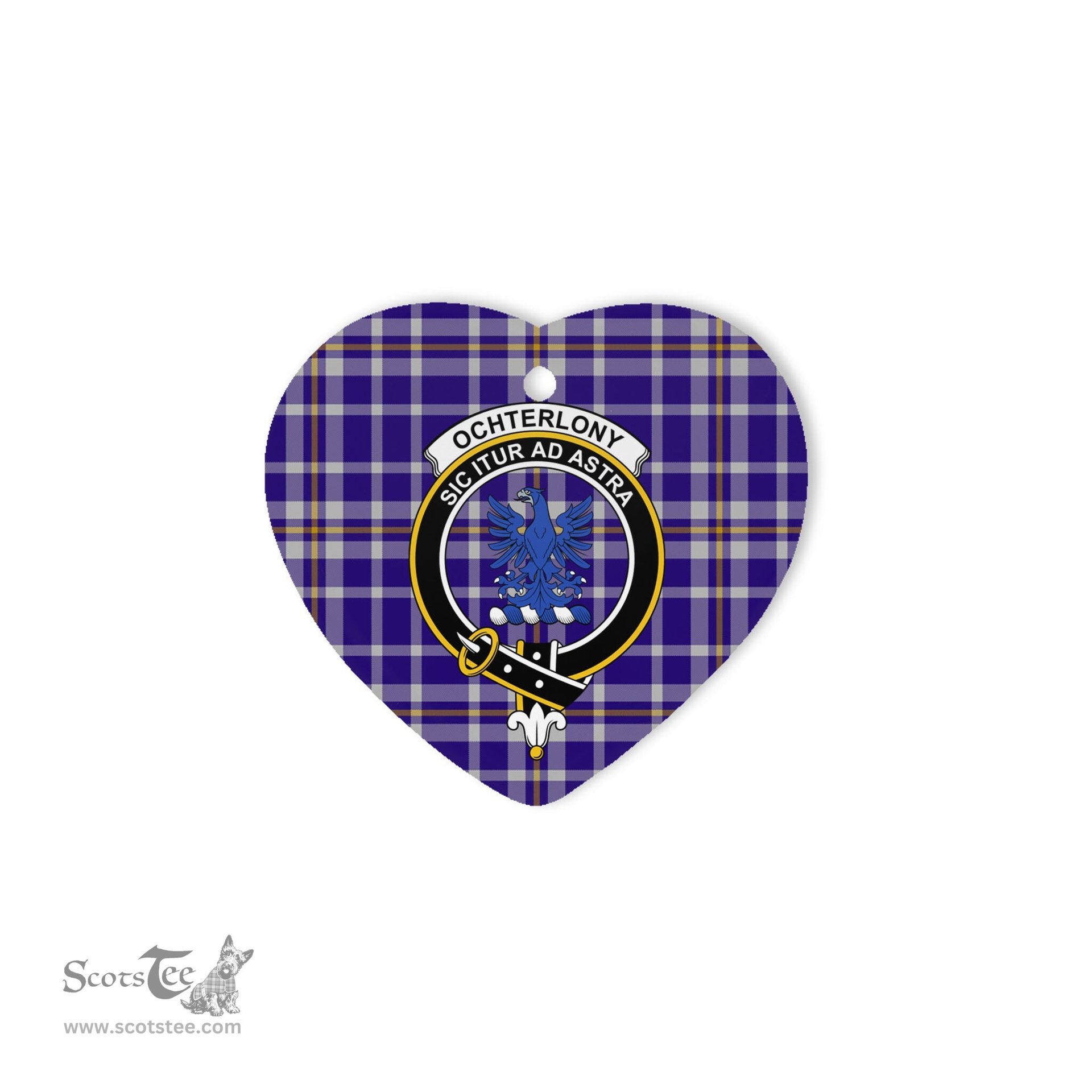 Ochterlony Scottish Clan Plaid Ornament Gift. Christmas Tree Ornament Ochterlony Clan Tartan Ornament Great Christmas Ornaments Gift Heart Ornament - Scotstee Shop