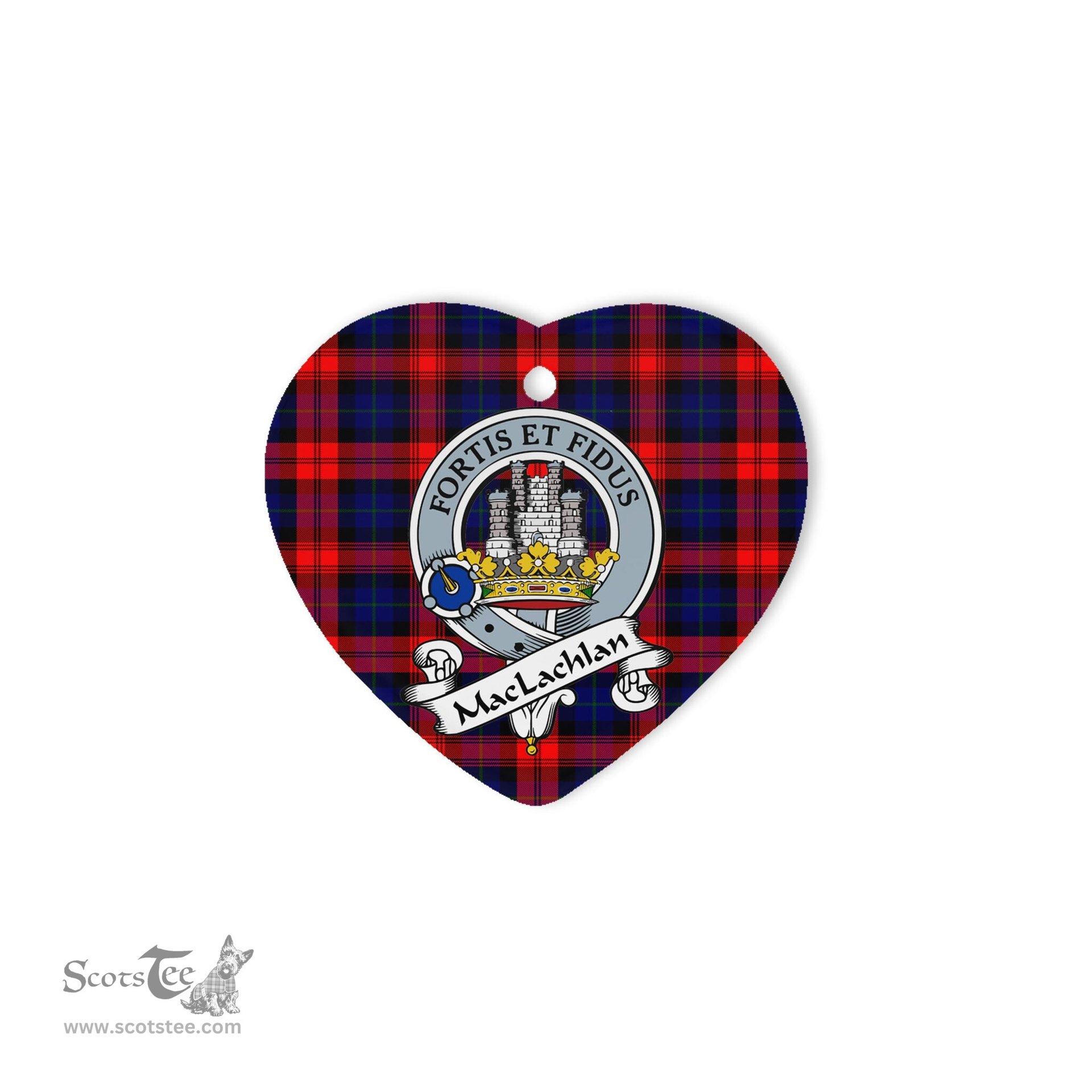 MacLachlan Scottish Clan Badge Plaid Christmas Ornaments Gift Heart Ornament MacLachlan Clan Tartan Ornaments, Plaid Ornament, christmas Ornament, plaid christmas ornament