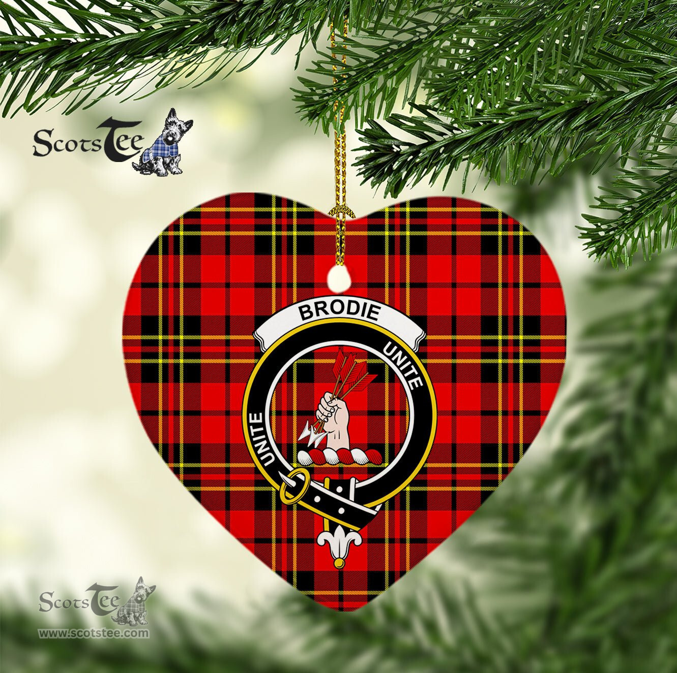 Brodie Scottish Clan Plaid Ornament Gift. Christmas Tree Ornament Brodie Christmas Ornament, Christmas Heart Ornament, Plaid Heart Ornament, Tartan Ornament, Tartan Heart Ornament