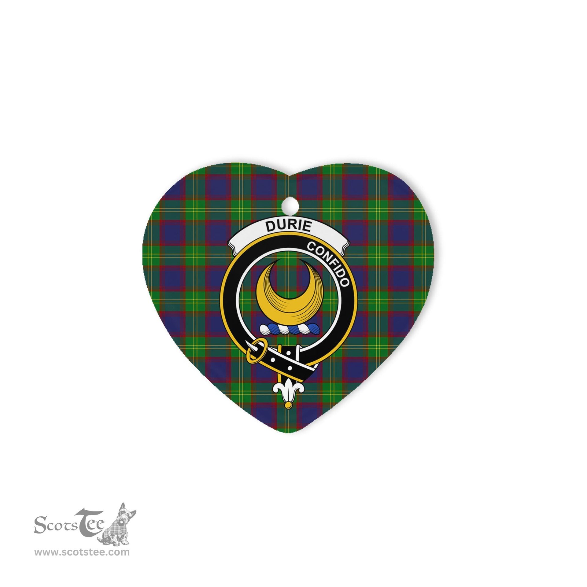 Durie Scottish Clan Plaid Ornament Gift. Christmas Tree Ornament Durie Christmas Ornament, Christmas Heart Ornament, Plaid Heart Ornament, Tartan Ornament, Tartan Heart Ornament
