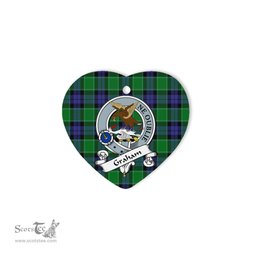 Graham Scottish Clan Badge Plaid Christmas Ornaments Gift Heart Ornament Christmas Tree Ornament Graham Clan Tartan Ornament