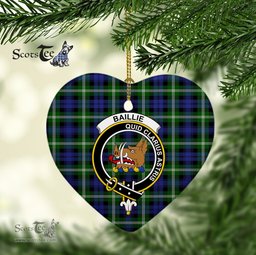 Baillie Scottish Clan Plaid Ornament Gift. Christmas Tree Ornament Baillie Christmas Ornament, Christmas Heart Ornament, Plaid Heart Ornament, Tartan Ornament, Tartan Heart Ornament