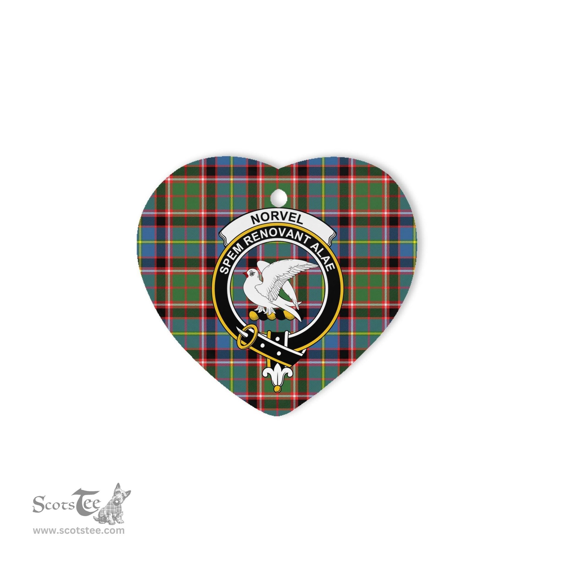 Norvel Scottish Clan Plaid Ornament Gift. Christmas Tree Ornament Norvel Christmas Ornament, Christmas Heart Ornament, Plaid Heart Ornament, Tartan Ornament, Tartan Heart Ornament