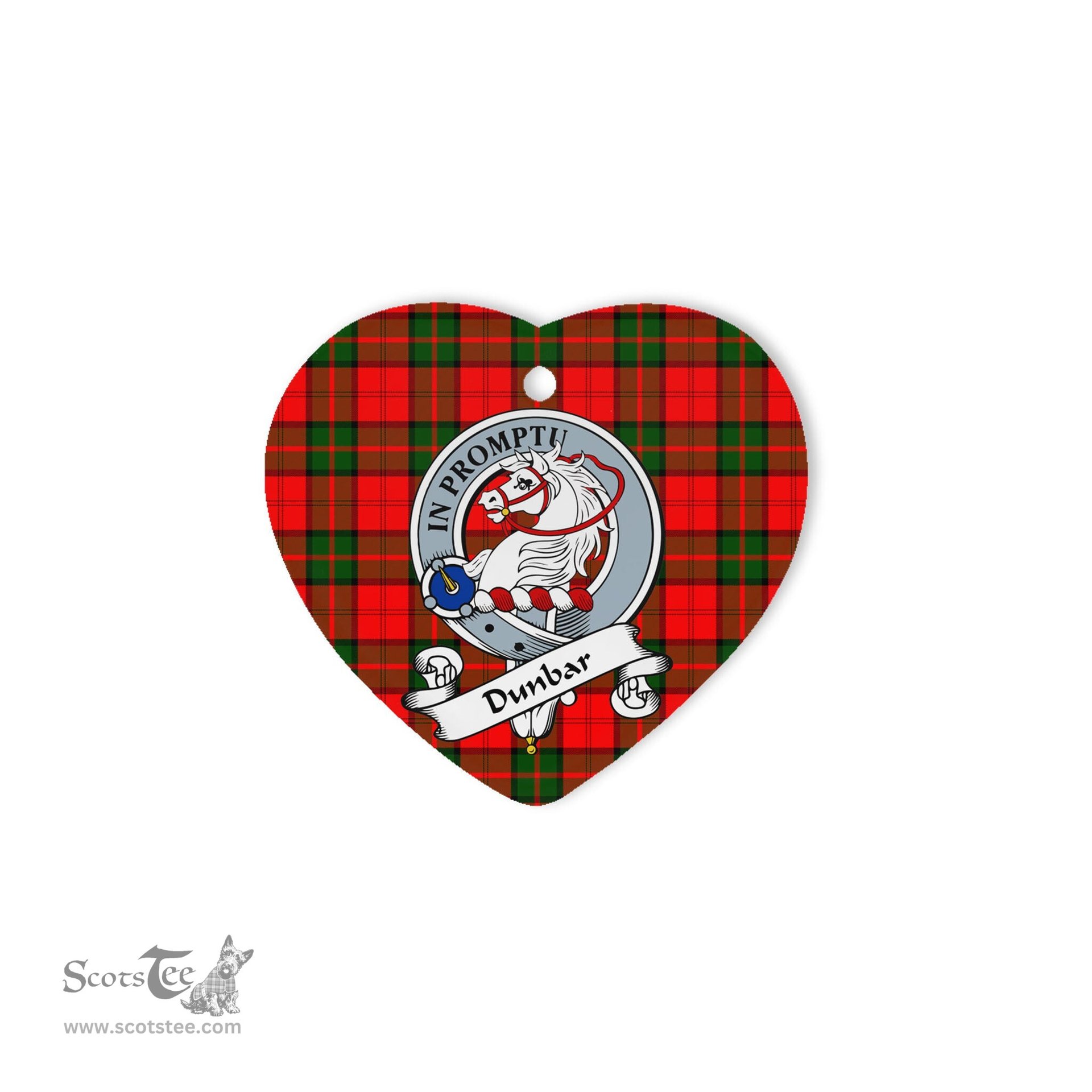 Dunbar Scottish Clan Badge Plaid Ornament Gift. Christmas Tree Ornament Dunbar Clan Tartan Ornament Great Christmas Ornaments Gift Heart Ornament