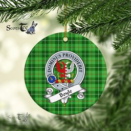 Boyle Scottish Clan Badge Plaid Christmas Ornaments Gift Heart Ornament Boyle Clan Tartan Ornaments, Plaid Ornament, christmas Ornament, plaid christmas ornament