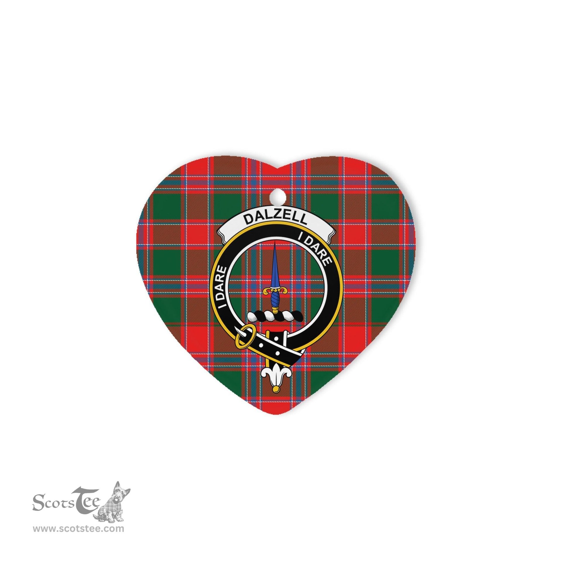 Dalzell Scottish Clan Plaid Ornament Gift. Christmas Tree Ornament Dalzell Christmas Ornament, Christmas Heart Ornament, Plaid Heart Ornament, Tartan Ornament, Tartan Heart Ornament
