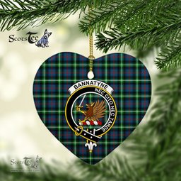 Bannatyne Scottish Clan Plaid Ornament Gift. Christmas Tree Ornament Bannatyne Clan Tartan Ornament Great Christmas Ornaments Gift Heart Ornament - Scotstee Shop