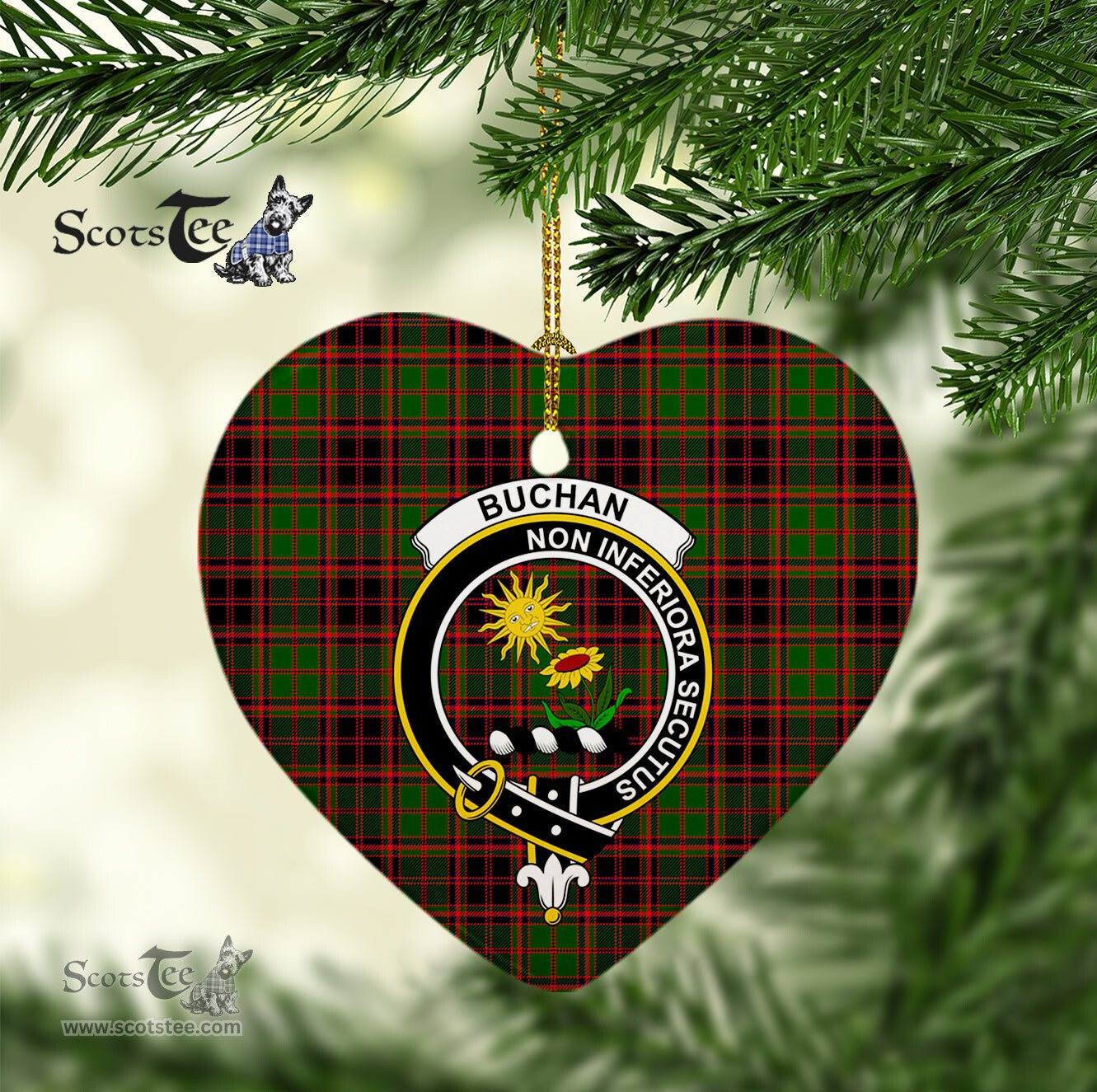 Buchan Scottish Clan Plaid Ornament Gift. Christmas Tree Ornament Buchan Christmas Ornament, Christmas Heart Ornament, Plaid Heart Ornament, Tartan Ornament, Tartan Heart Ornament