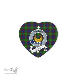 Durie Scottish Clan Badge Plaid Christmas Ornaments Gift Heart Ornament Durie Clan Tartan Ornaments, Plaid Ornament, christmas Ornament, plaid christmas ornament