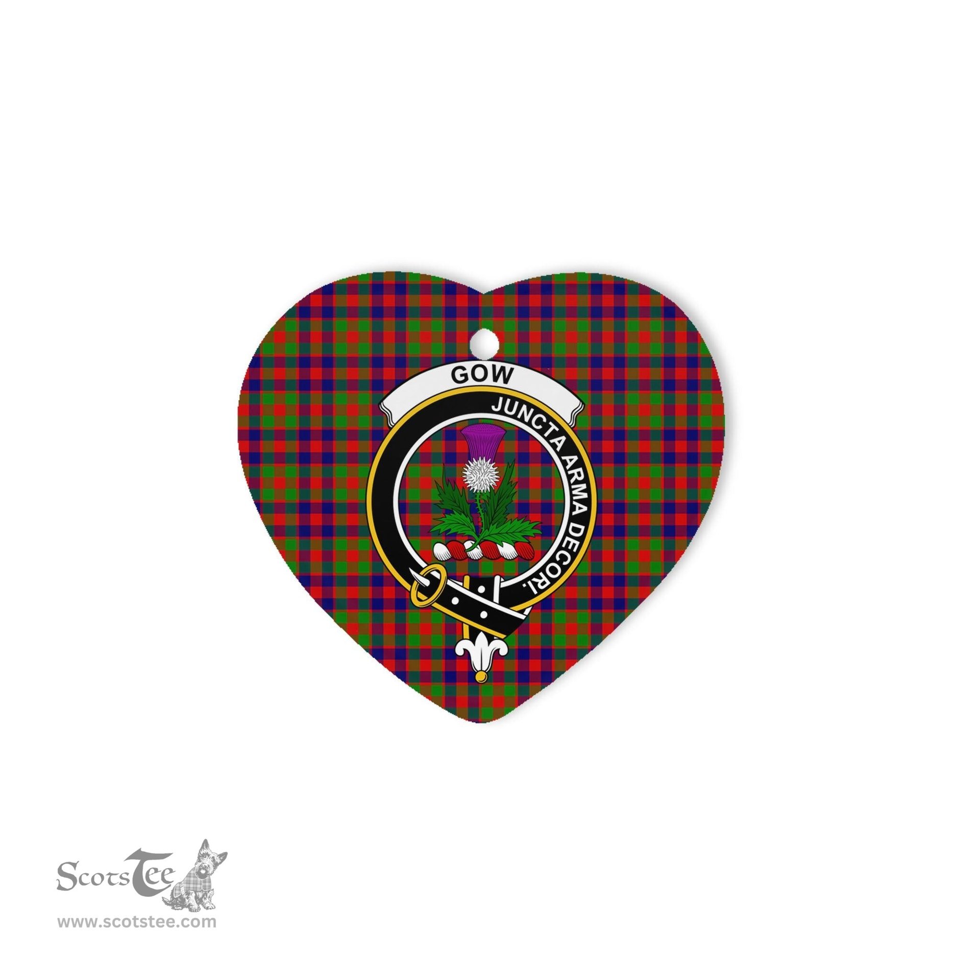 Gow of Skeoch Scottish Clan Plaid Ornament Gift. Christmas Tree Ornament Gow of Skeoch Clan Tartan Ornament Great Christmas Ornaments Gift Heart Ornament - Scotstee Shop