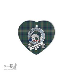 Kennedy Scottish Clan Badge Plaid Christmas Ornaments Gift Heart Ornament Kennedy Clan Tartan Ornaments, Plaid Ornament, christmas Ornament, plaid christmas ornament