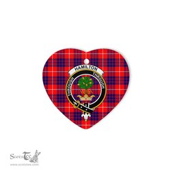 Hamilton Scottish Clan Plaid Ornament Gift. Christmas Tree Ornament Hamilton Clan Tartan Ornament Great Christmas Ornaments Gift Heart Ornament - Scotstee Shop