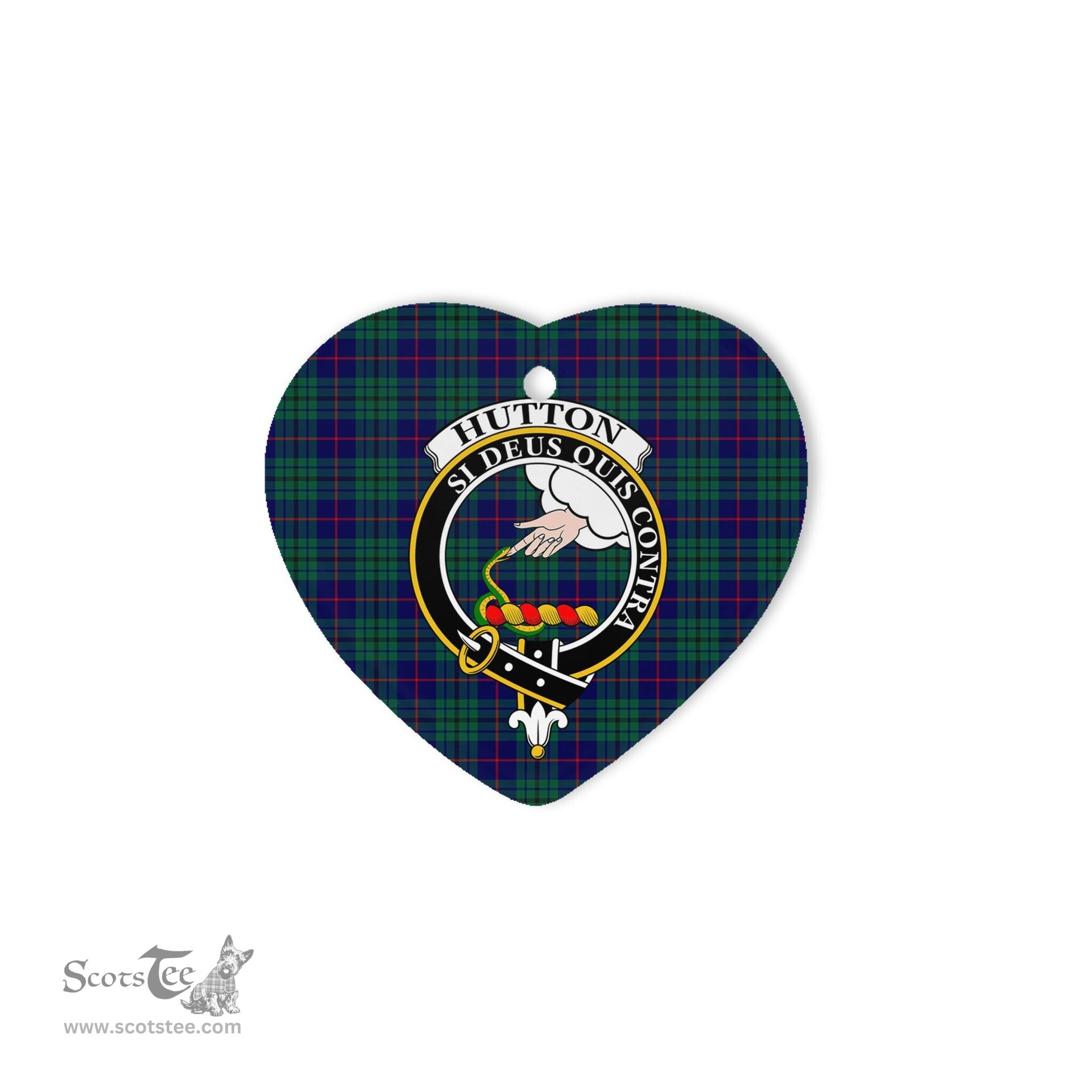 Hutton Scottish Clan Plaid Ornament Gift. Christmas Tree Ornament Hutton Christmas Ornament, Christmas Heart Ornament, Plaid Heart Ornament, Tartan Ornament, Tartan Heart Ornament