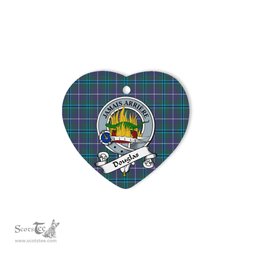 Douglas Scottish Clan Badge Plaid Christmas Ornaments Gift Heart Ornament Douglas Clan Tartan Ornaments, Plaid Ornament, christmas Ornament, plaid christmas ornament