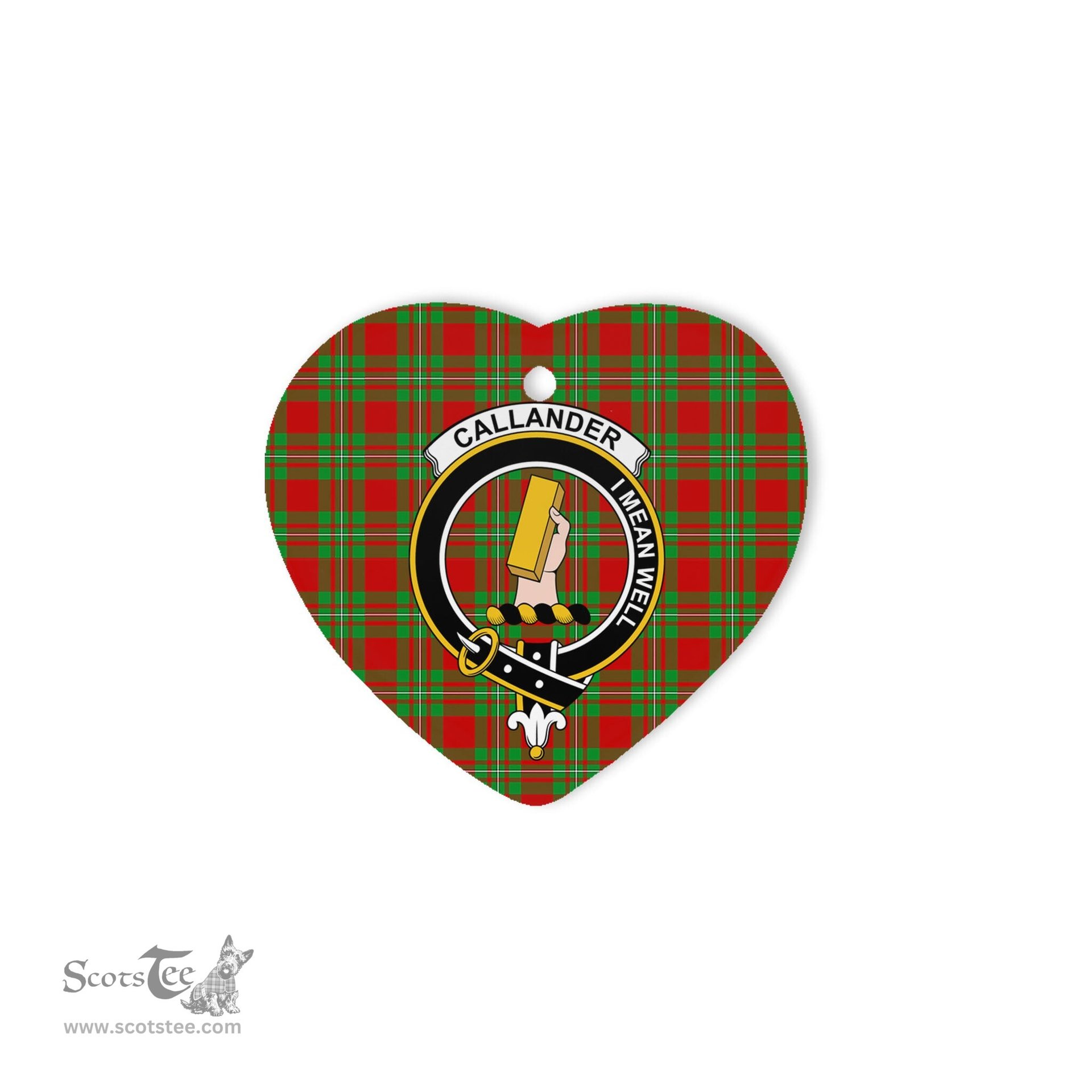 Callander Scottish Clan Plaid Ornament Gift. Christmas Tree Ornament Callander Clan Tartan Ornament Great Christmas Ornaments Gift Heart Ornament - Scotstee Shop