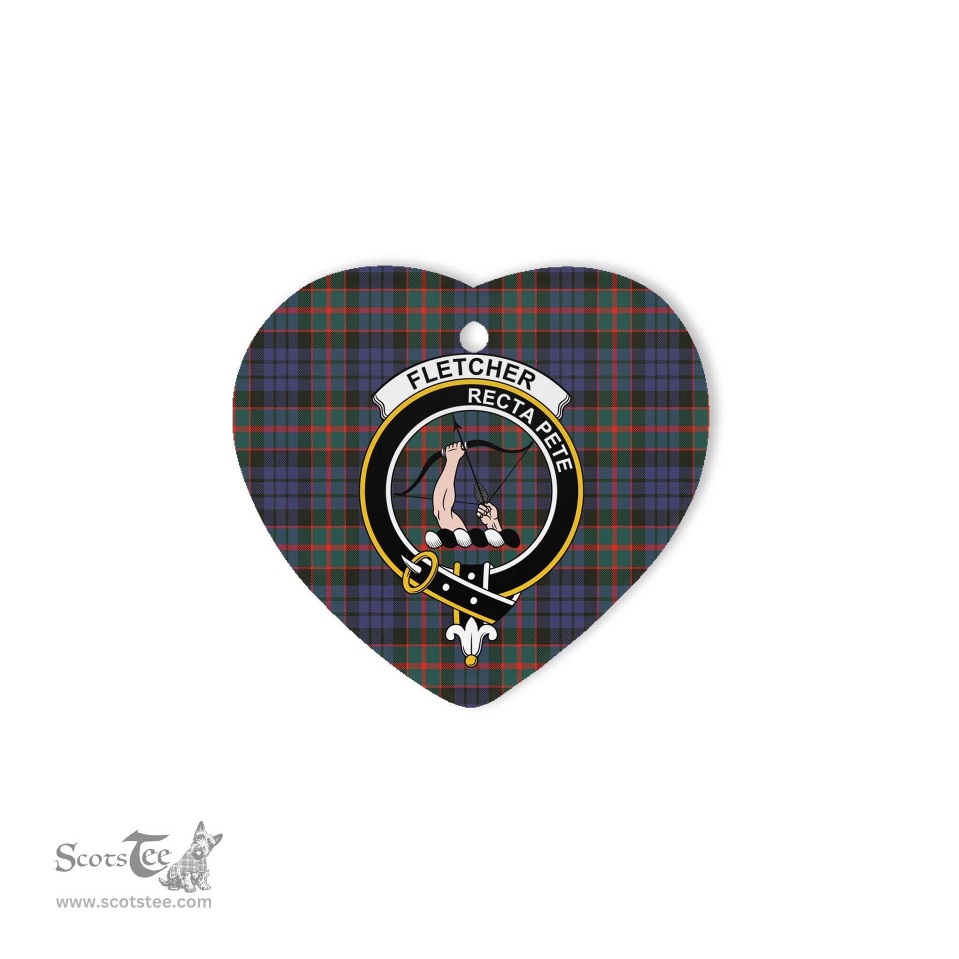 Fletcher Scottish Clan Plaid Ornament Gift. Christmas Tree Ornament Fletcher Christmas Ornament, Christmas Heart Ornament, Plaid Heart Ornament, Tartan Ornament, Tartan Heart Ornament