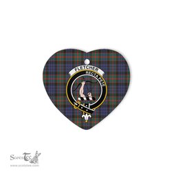 Fletcher Scottish Clan Plaid Ornament Gift. Christmas Tree Ornament Fletcher Christmas Ornament, Christmas Heart Ornament, Plaid Heart Ornament, Tartan Ornament, Tartan Heart Ornament