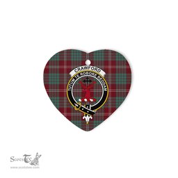 Crawford Scottish Clan Plaid Ornament Gift. Christmas Tree Ornament Crawford Clan Tartan Ornament Great Christmas Ornaments Gift Heart Ornament - Scotstee Shop