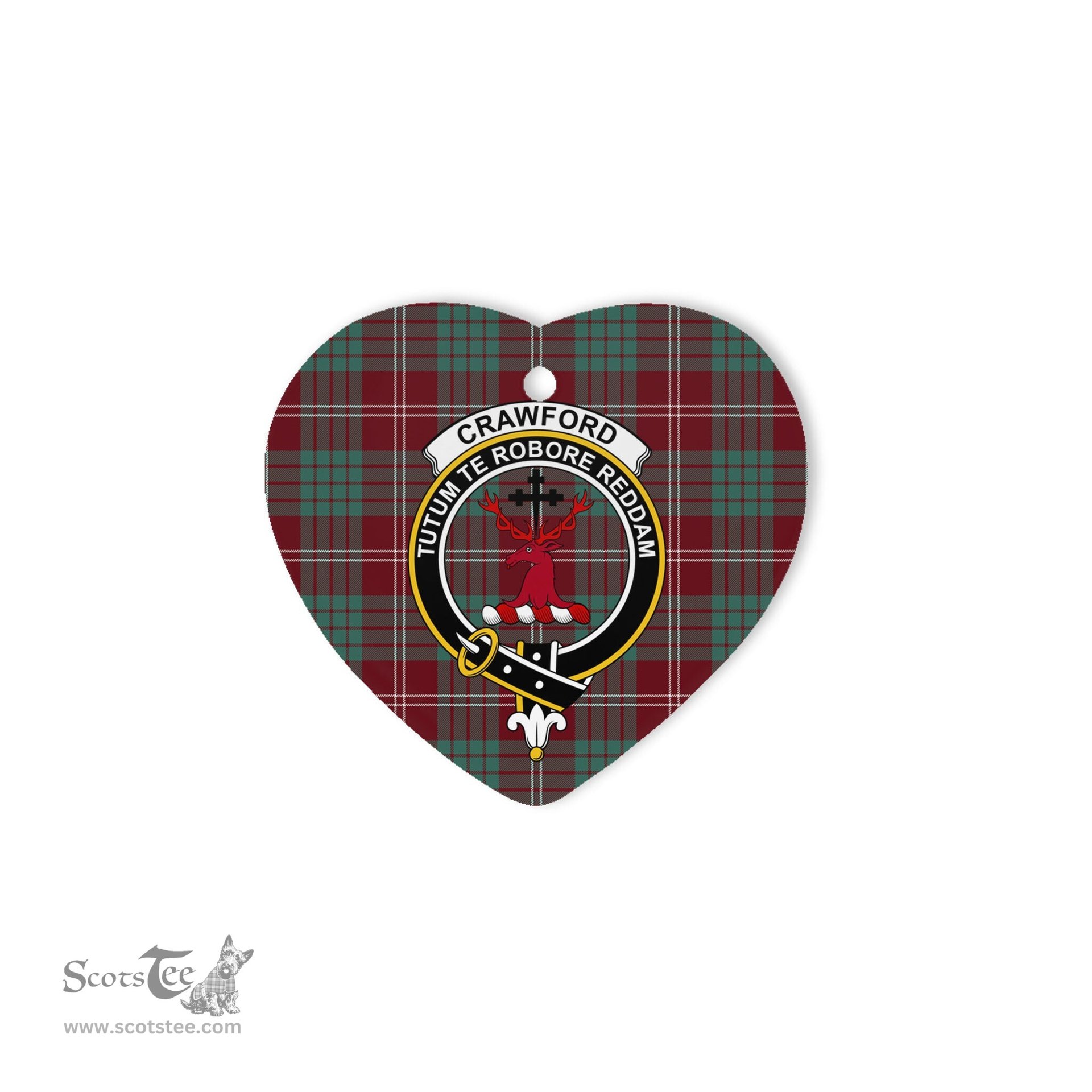 Crawford Scottish Clan Plaid Ornament Gift. Christmas Tree Ornament Crawford Clan Tartan Ornament Great Christmas Ornaments Gift Heart Ornament - Scotstee Shop