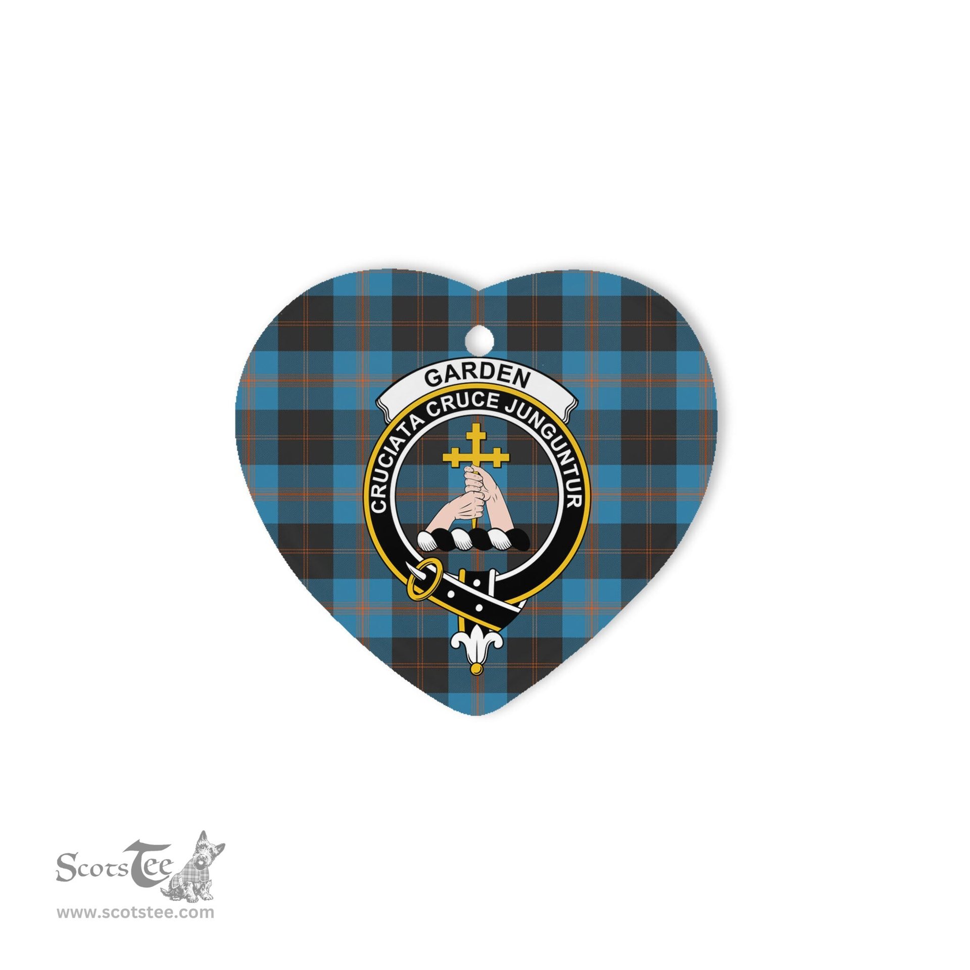 Garden Scottish Clan Plaid Ornament Gift. Christmas Tree Ornament Garden Christmas Ornament, Christmas Heart Ornament, Plaid Heart Ornament, Tartan Ornament, Tartan Heart Ornament