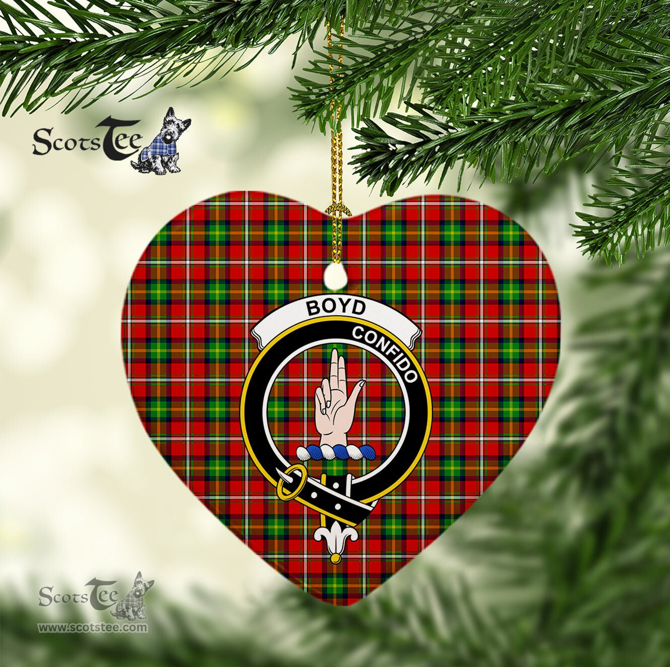 Boyd Scottish Clan Plaid Ornament Gift. Christmas Tree Ornament Boyd Christmas Ornament, Christmas Heart Ornament, Plaid Heart Ornament, Tartan Ornament, Tartan Heart Ornament