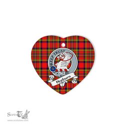 Hepburn Scottish Clan Badge Plaid Christmas Ornaments Gift Heart Ornament Hepburn Clan Tartan Ornaments, Plaid Ornament, christmas Ornament, plaid christmas ornament