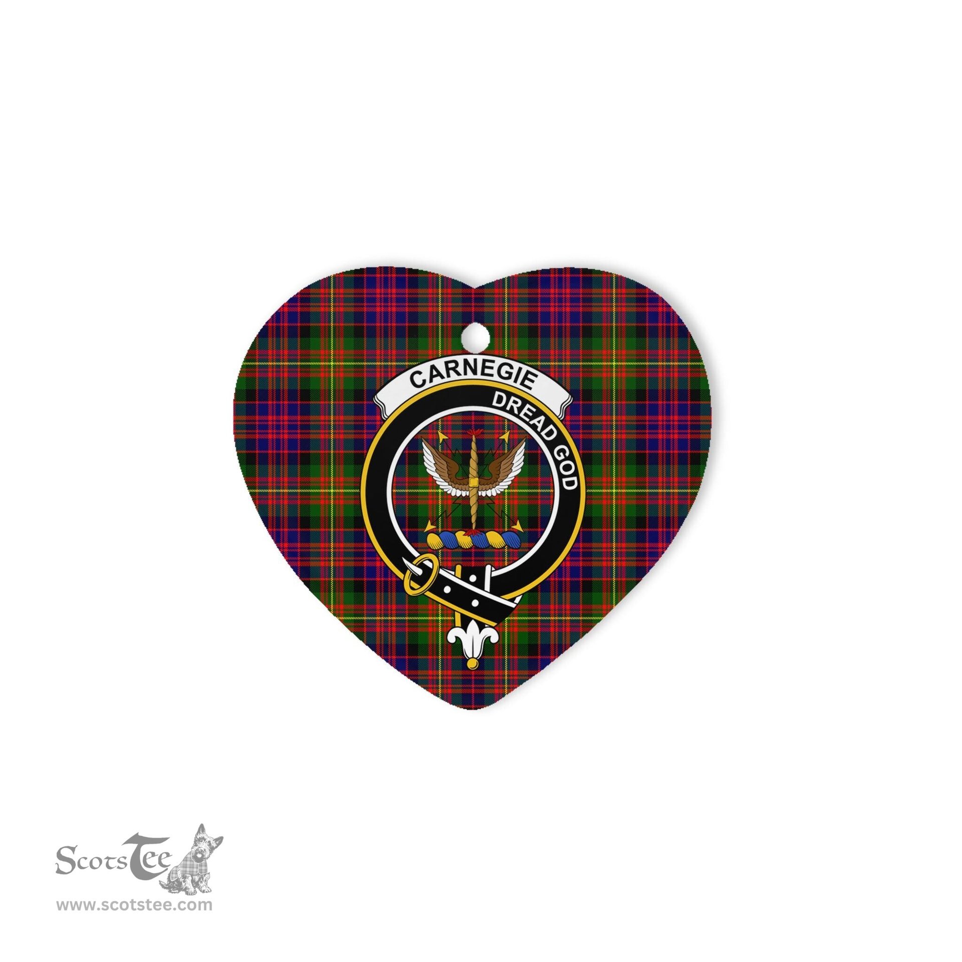 Carnegie Scottish Clan Plaid Ornament Gift. Christmas Tree Ornament Carnegie Clan Tartan Ornament Great Christmas Ornaments Gift Heart Ornament - Scotstee Shop