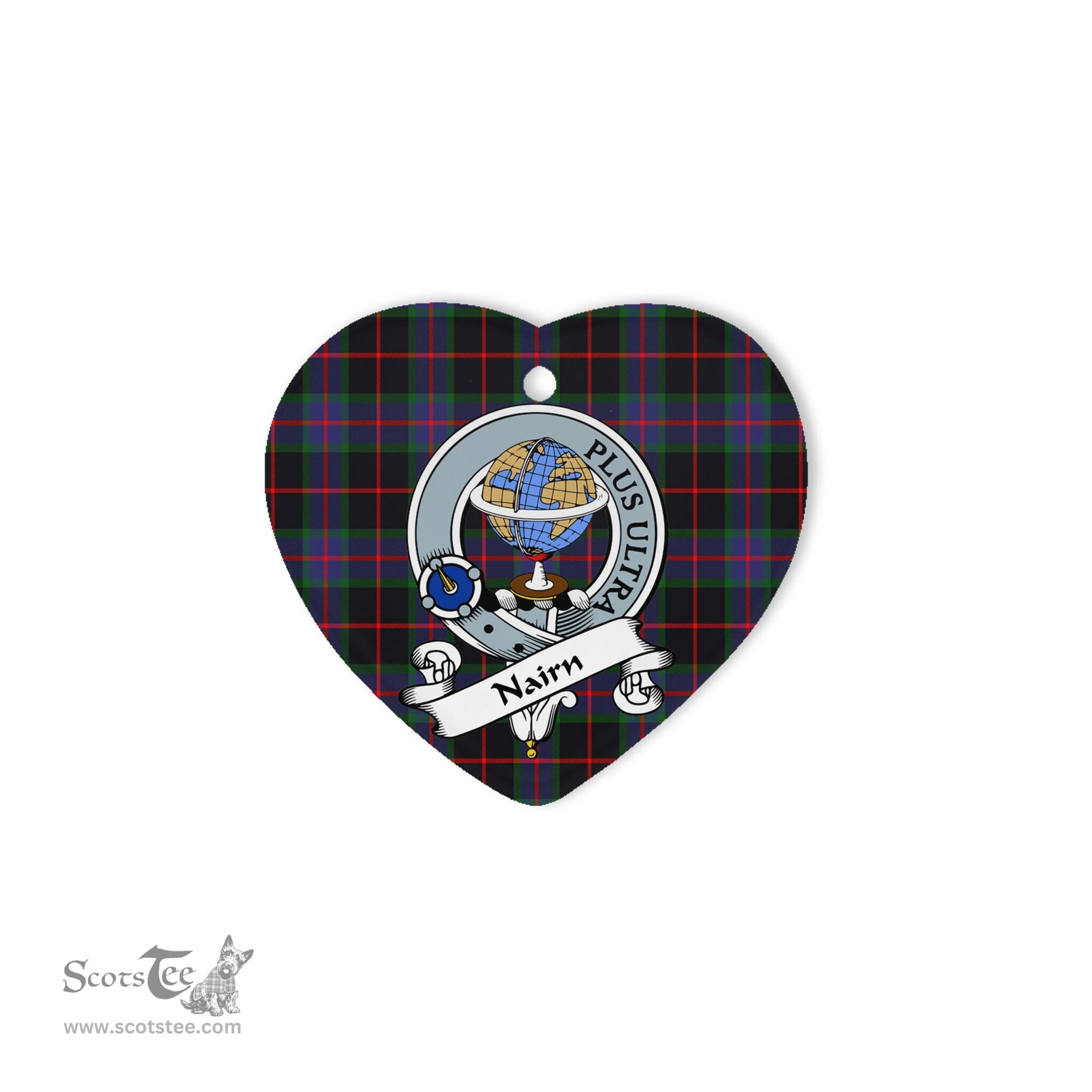 Nairn Scottish Clan Badge Plaid Christmas Ornaments Gift Heart Ornament Nairn Clan Tartan Ornaments, Plaid Ornament, christmas Ornament, plaid christmas ornament