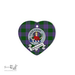 Elphinstone Scottish Clan Badge Plaid Ornament Gift. Christmas Tree Ornament Elphinstone Clan Tartan Ornament Great Christmas Ornaments Gift Heart Ornament