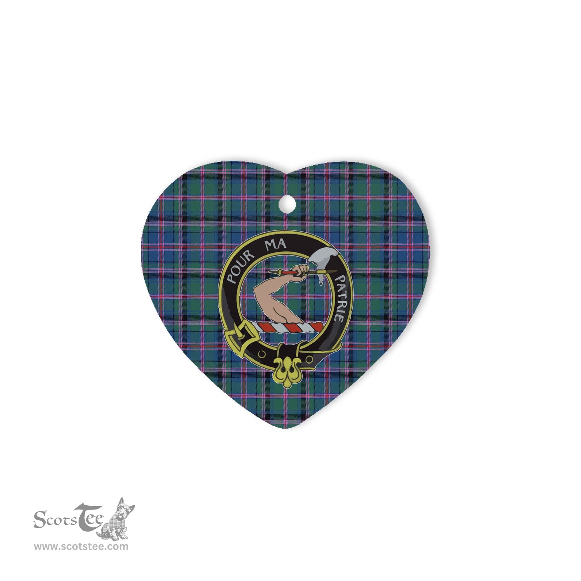 Cooper Scottish Clan Plaid Ornament Gift. Christmas Tree Ornament Cooper Christmas Ornament, Christmas Heart Ornament, Plaid Heart Ornament, Tartan Ornament, Tartan Heart Ornament
