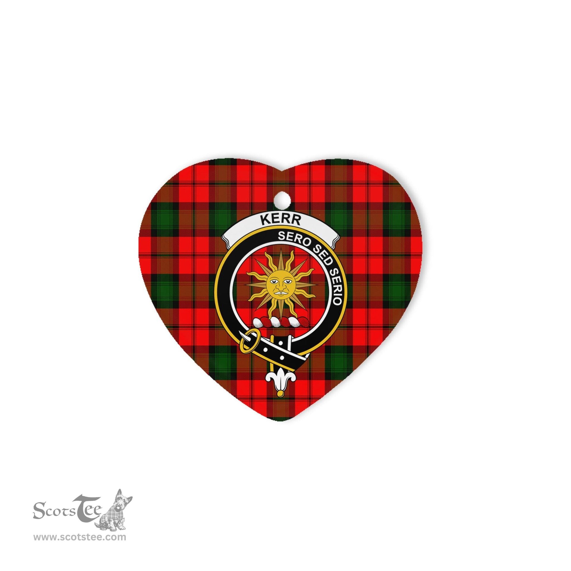 Kerr Scottish Clan Plaid Ornament Gift. Christmas Tree Ornament Kerr Christmas Ornament, Christmas Heart Ornament, Plaid Heart Ornament, Tartan Ornament, Tartan Heart Ornament