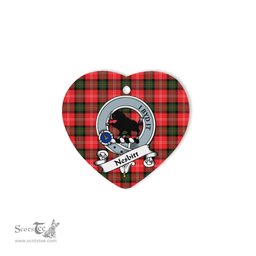 Nesbitt Scottish Clan Badge Plaid Christmas Ornaments Gift Heart Ornament Nesbitt Clan Tartan Ornaments, Plaid Ornament, christmas Ornament, plaid christmas ornament
