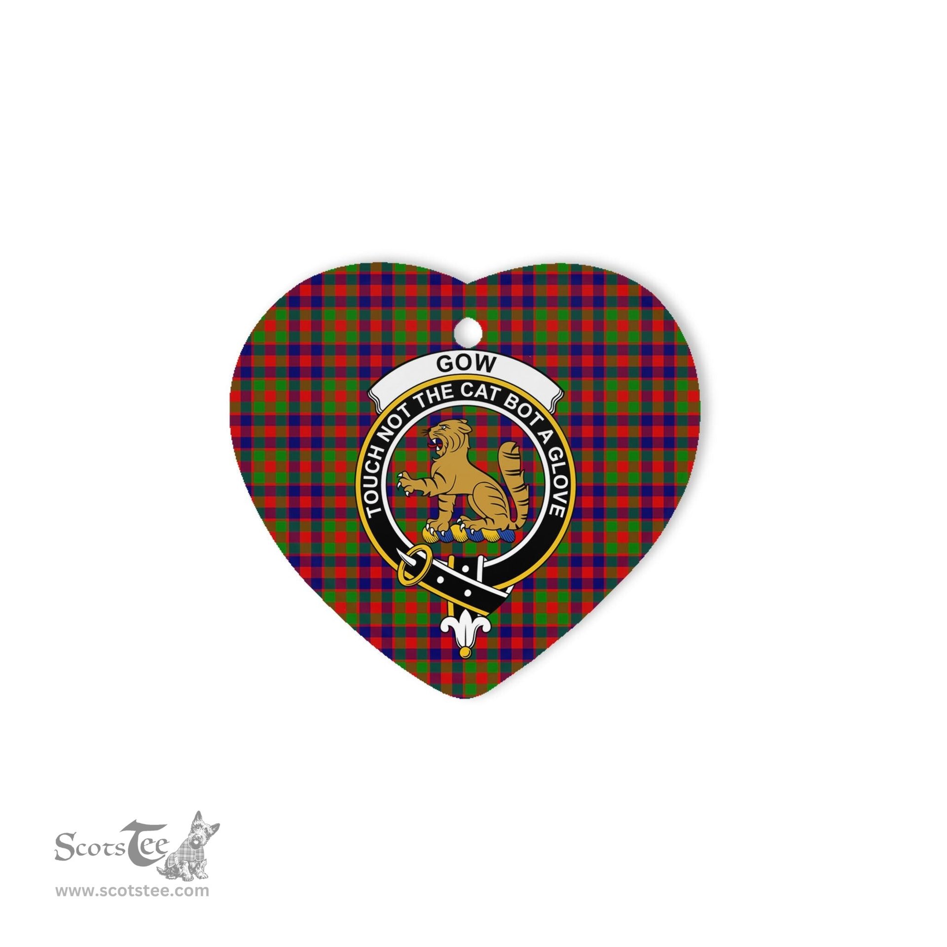 Gow McGouan Scottish Clan Plaid Ornament Gift. Christmas Tree Ornament Gow McGouan Clan Tartan Ornament Great Christmas Ornaments Gift Heart Ornament - Scotstee Shop