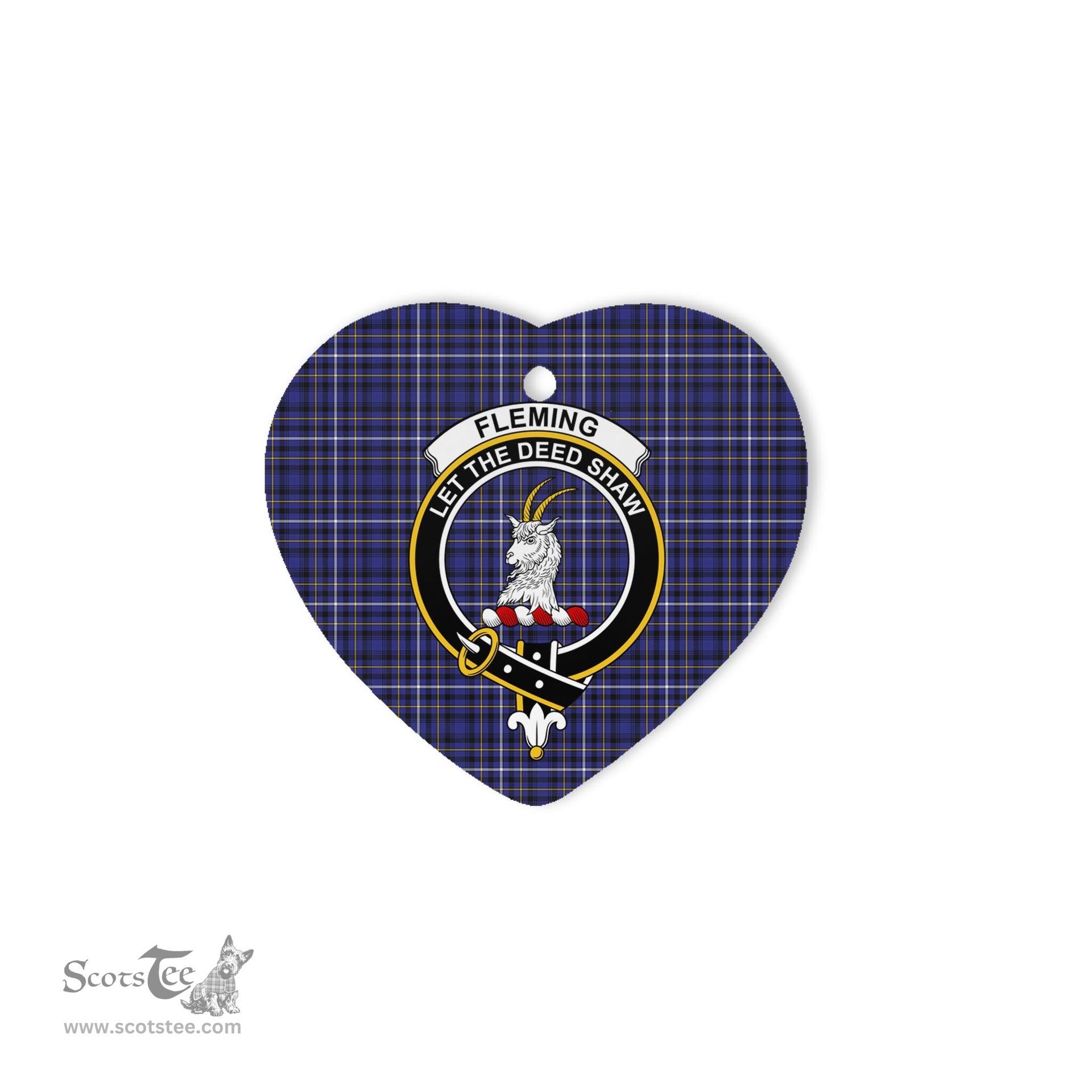 Fleming Scottish Clan Plaid Ornament Gift. Christmas Tree Ornament Fleming Christmas Ornament, Christmas Heart Ornament, Plaid Heart Ornament, Tartan Ornament, Tartan Heart Ornament