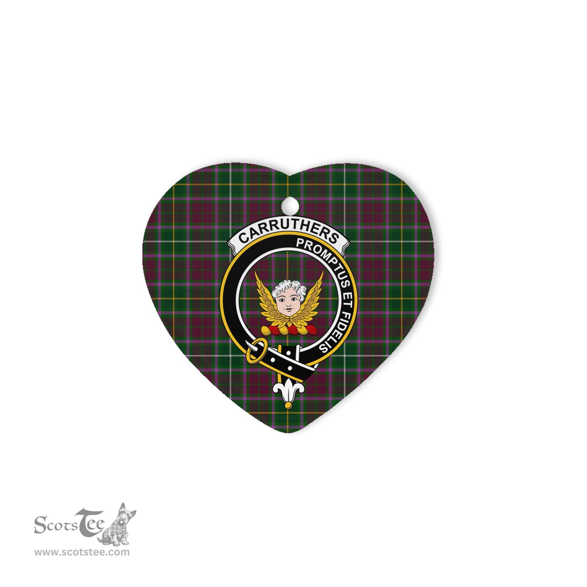 Carruthers Scottish Clan Plaid Ornament Gift. Christmas Tree Ornament Carruthers Clan Tartan Ornament Great Christmas Ornaments Gift Heart Ornament - Scotstee Shop