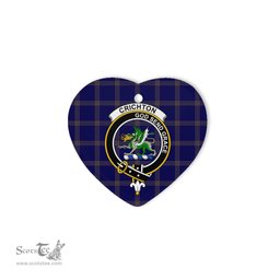 Crichton Scottish Clan Plaid Ornament Gift. Christmas Tree Ornament Crichton Clan Tartan Ornament Great Christmas Ornaments Gift Heart Ornament - Scotstee Shop