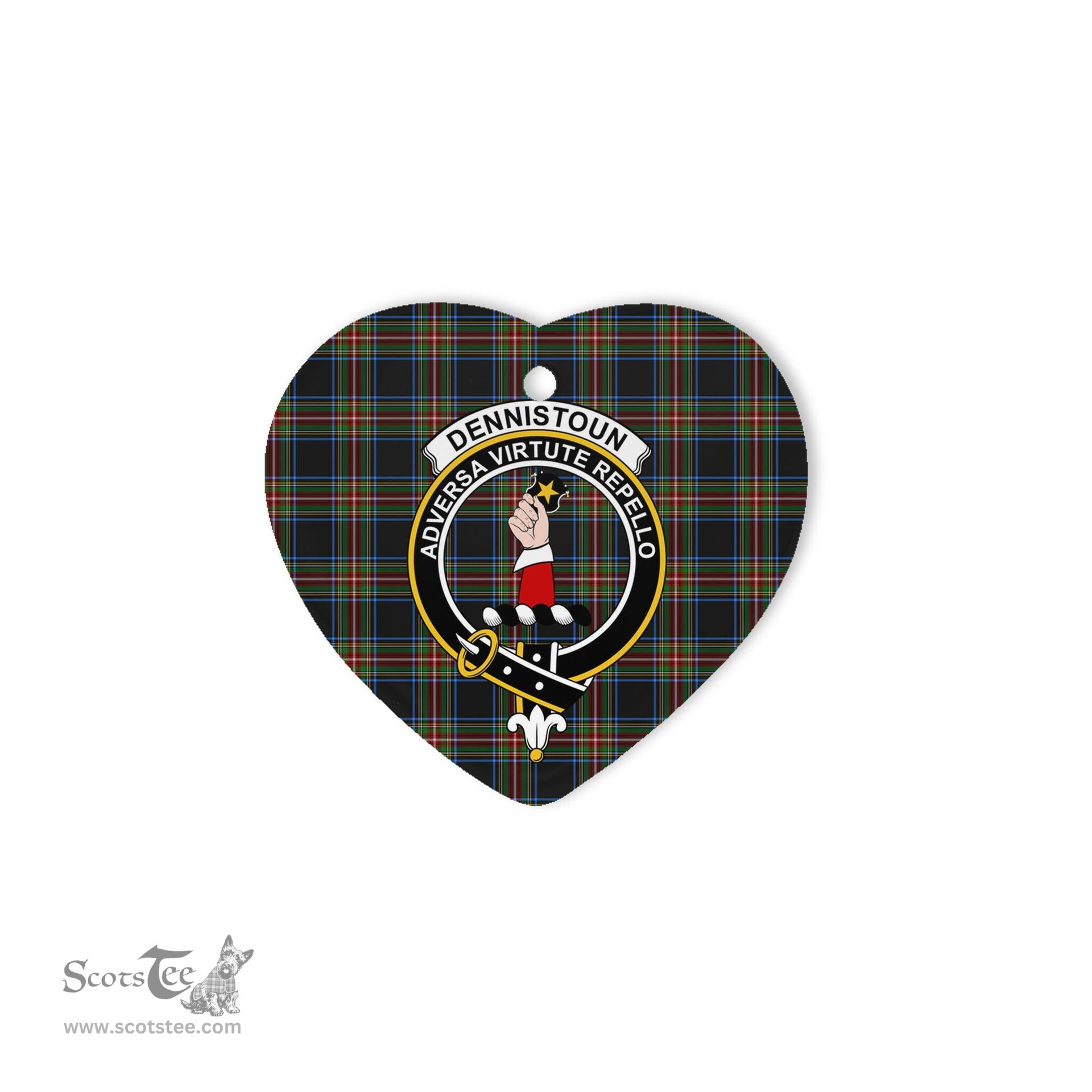 Dennistoun Scottish Clan Plaid Ornament Gift. Christmas Tree Ornament Dennistoun Clan Tartan Ornament Great Christmas Ornaments Gift Heart Ornament - Scotstee Shop