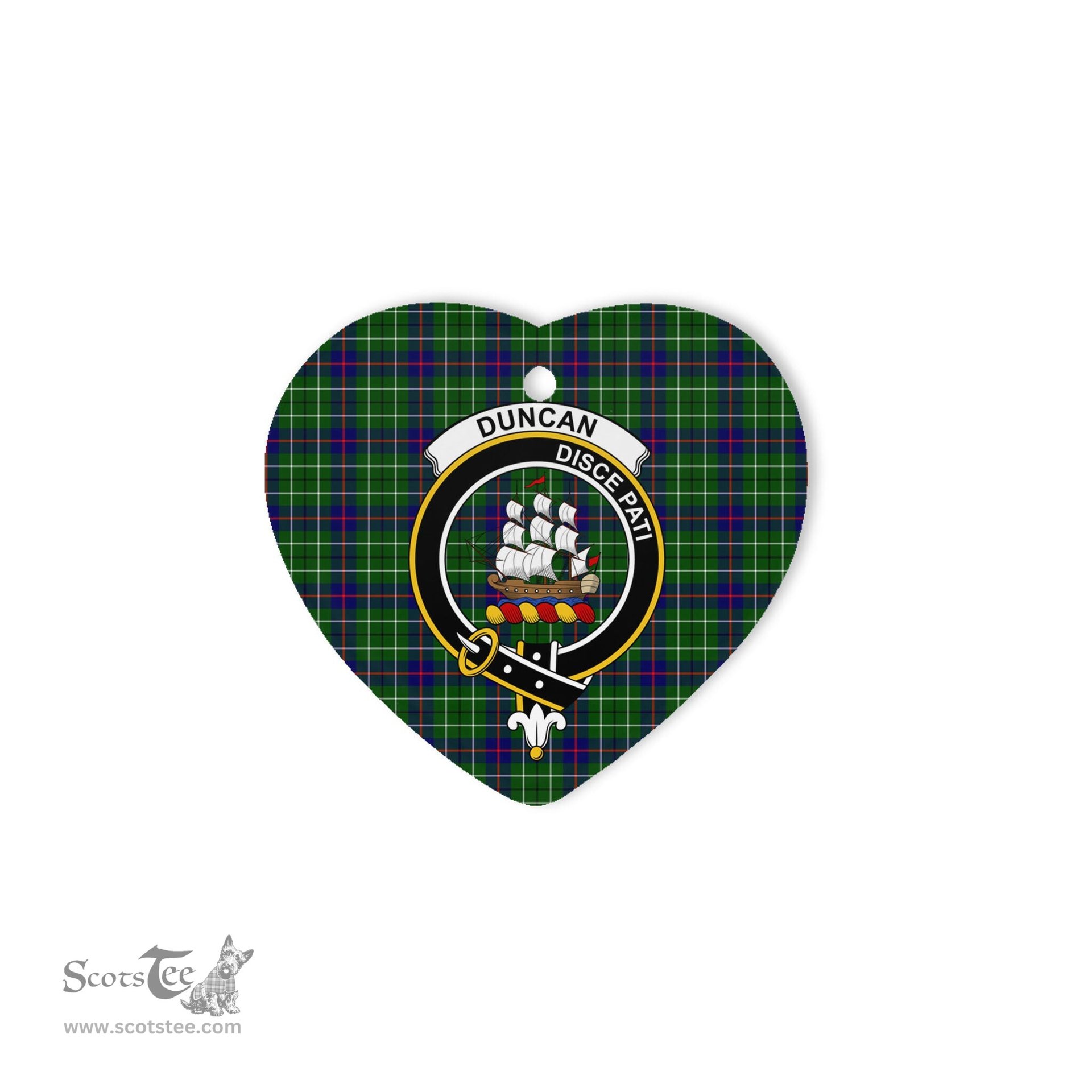 Duncan Scottish Clan Plaid Ornament Gift. Christmas Tree Ornament Duncan Christmas Ornament, Christmas Heart Ornament, Plaid Heart Ornament, Tartan Ornament, Tartan Heart Ornament