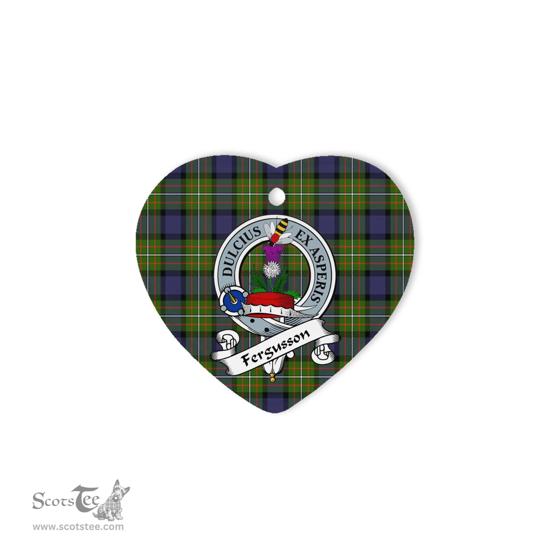 Ferguson Scottish Clan Badge Plaid Ornament Gift. Christmas Tree Ornament Ferguson Clan Tartan Ornament Great Christmas Ornaments Gift Heart Ornament