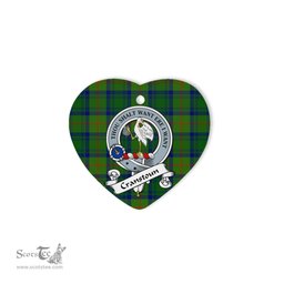 Cranstoun Scottish Clan Badge Plaid Christmas Ornaments Gift Heart Ornament Cranstoun Clan Tartan Ornaments, Plaid Ornament, christmas Ornament, plaid christmas ornament