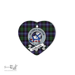 Galbraith Scottish Clan Badge Plaid Christmas Ornaments Gift Heart Ornament Galbraith Clan Tartan Ornaments, Plaid Ornament, christmas Ornament, plaid christmas ornament